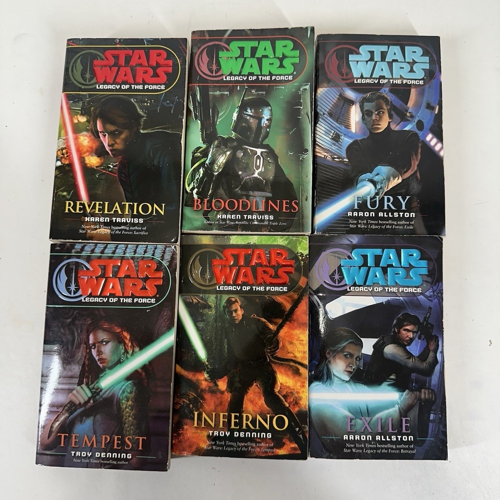 Star Wars Legacy of the Force Lot of 6 Paperbacks